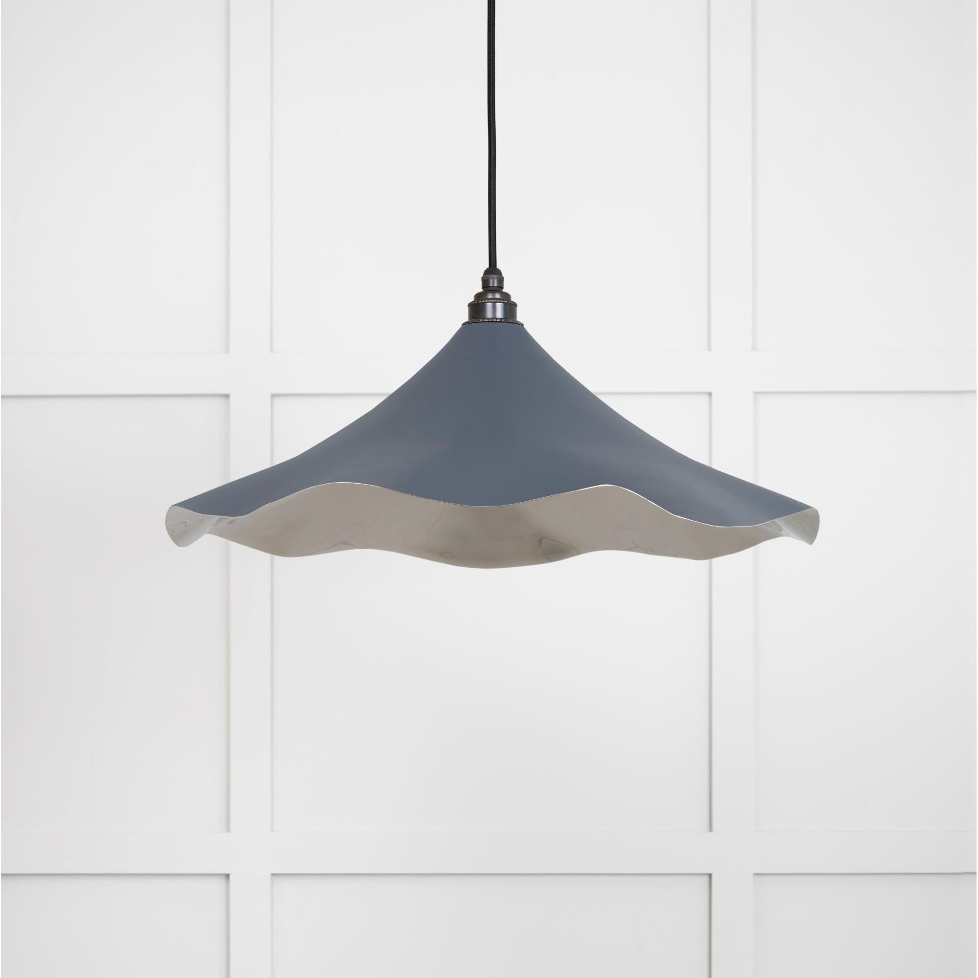 Smooth Nickel Flora Pendant in Slate | From The Anvil - Ceiling Lights - From The Anvil - Yester Home
