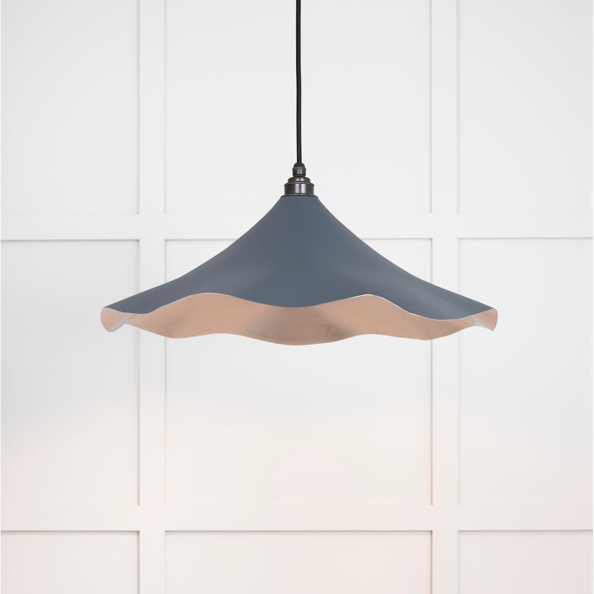 Smooth Nickel Flora Pendant in Slate | From The Anvil - Ceiling Lights - From The Anvil - Yester Home