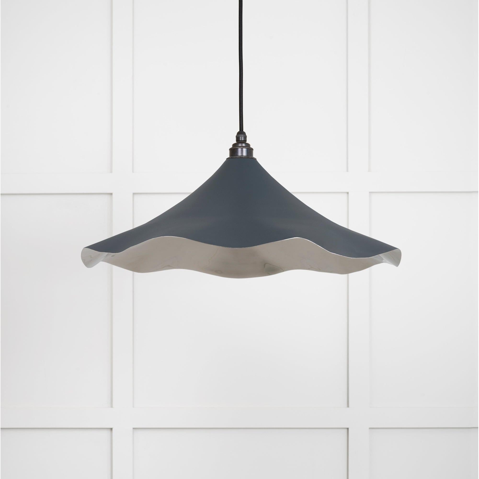 Smooth Nickel Flora Pendant in Soot | From The Anvil - Ceiling Lights - From The Anvil - Yester Home
