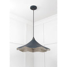 Smooth Nickel Flora Pendant in Soot | From The Anvil-Ceiling Pendants-Yester Home