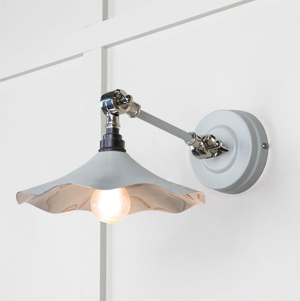 Smooth Nickel Flora Wall Light in Birch | From The Anvil-Wall Lights-Yester Home