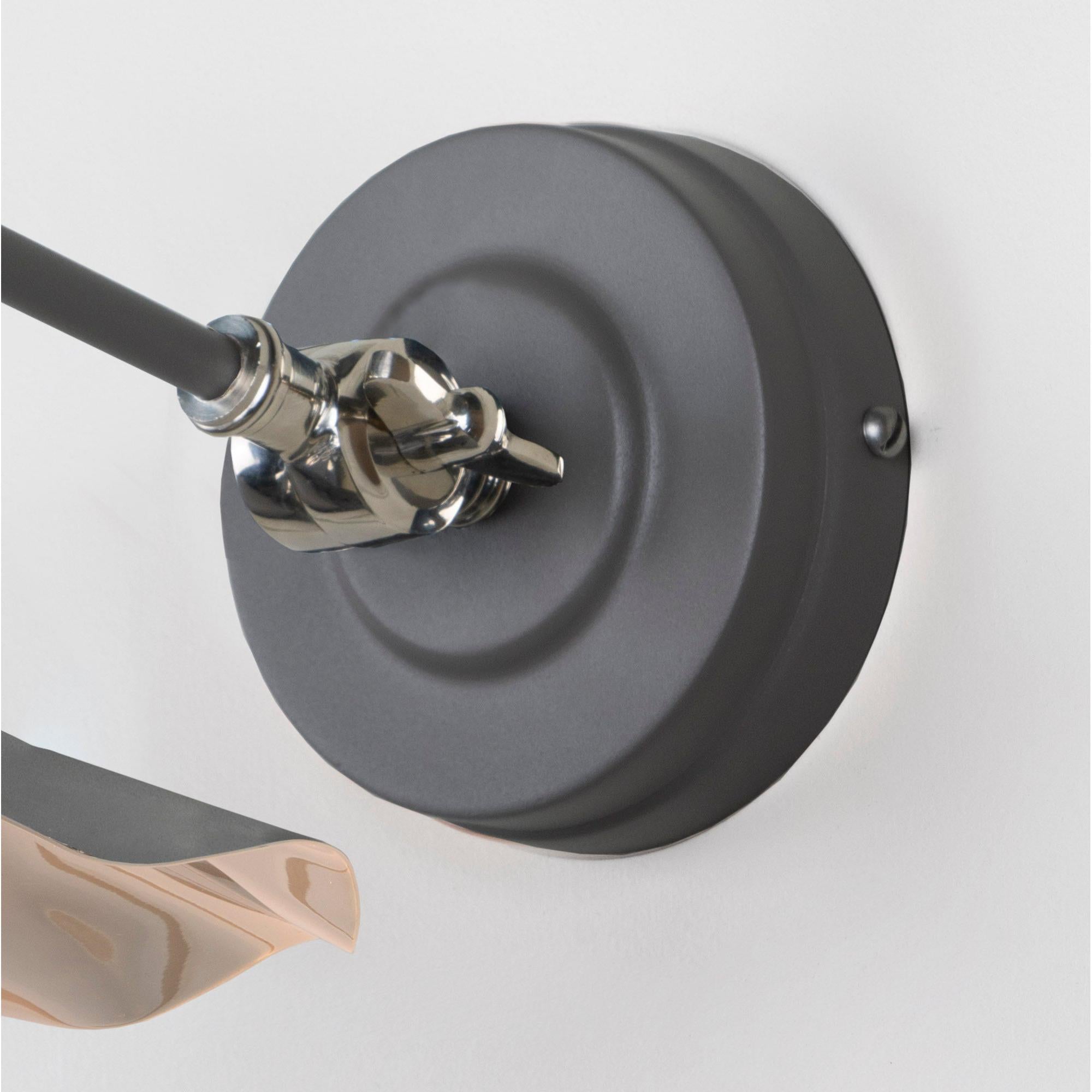 Smooth Nickel Flora Wall Light in Bluff | From The Anvil - Wall Lights - From The Anvil - Yester Home