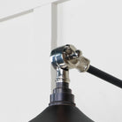 Smooth Nickel Flora Wall Light in Elan Black | From The Anvil - Wall Lights - From The Anvil - Yester Home
