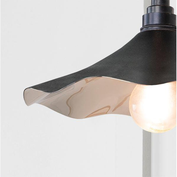 Smooth Nickel Flora Wall Light in Elan Black | From The Anvil-Wall Lights-Yester Home