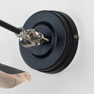 Smooth Nickel Flora Wall Light in Elan Black | From The Anvil-Wall Lights-Yester Home