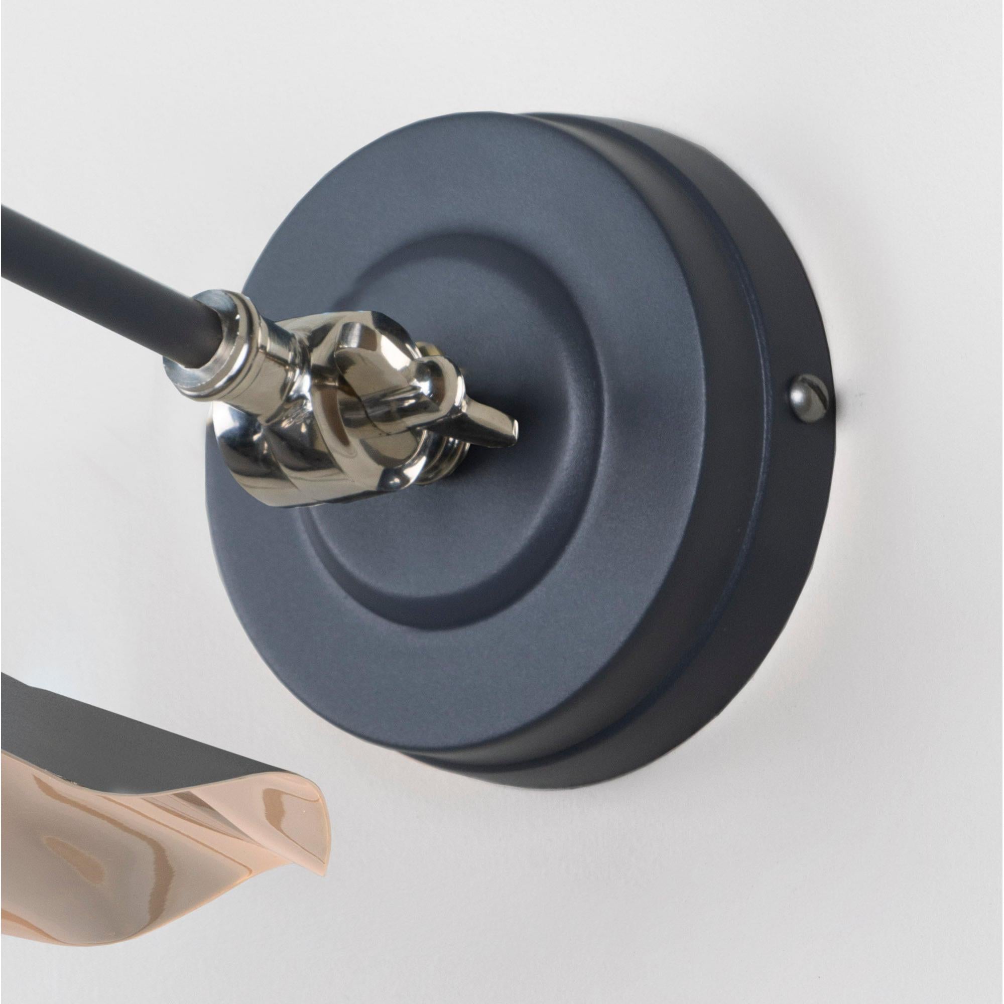 Smooth Nickel Flora Wall Light in Slate | From The Anvil - Wall Lights - From The Anvil - Yester Home