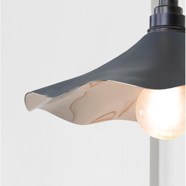 Smooth Nickel Flora Wall Light in Slate | From The Anvil-Wall Lights-Yester Home