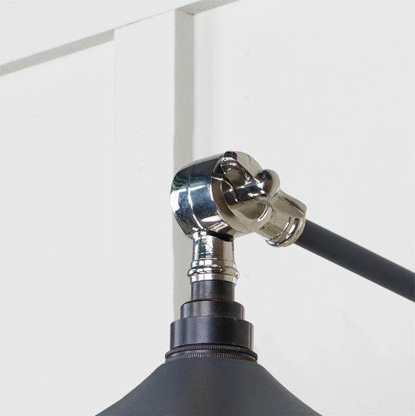 Smooth Nickel Flora Wall Light in Slate | From The Anvil-Wall Lights-Yester Home
