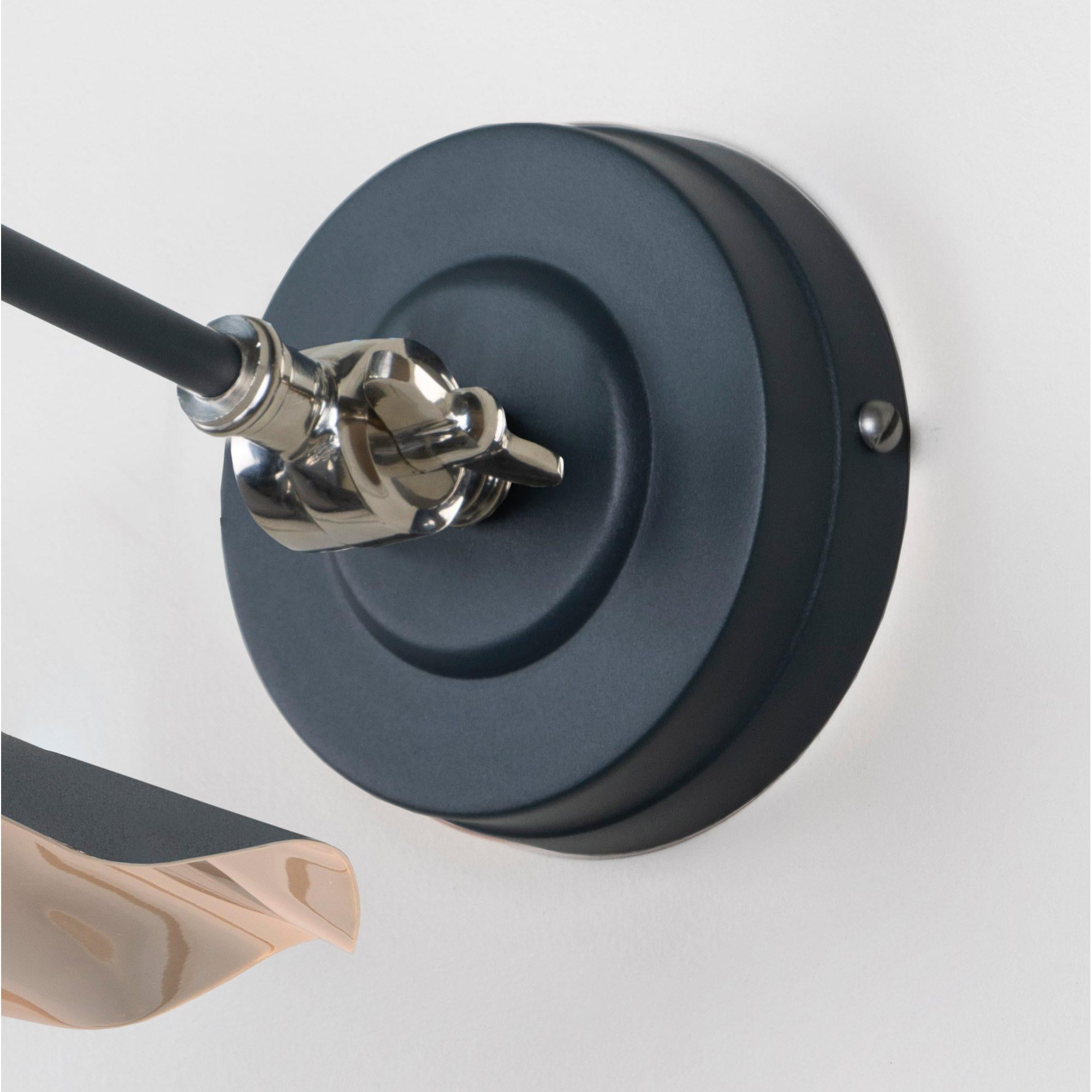 Smooth Nickel Flora Wall Light in Soot | From The Anvil - Wall Lights - From The Anvil - Yester Home