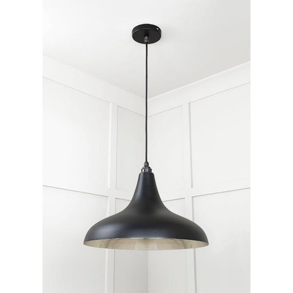 Smooth Nickel Frankley Pendant in Elan Black | From The Anvil-Ceiling Pendants-Yester Home