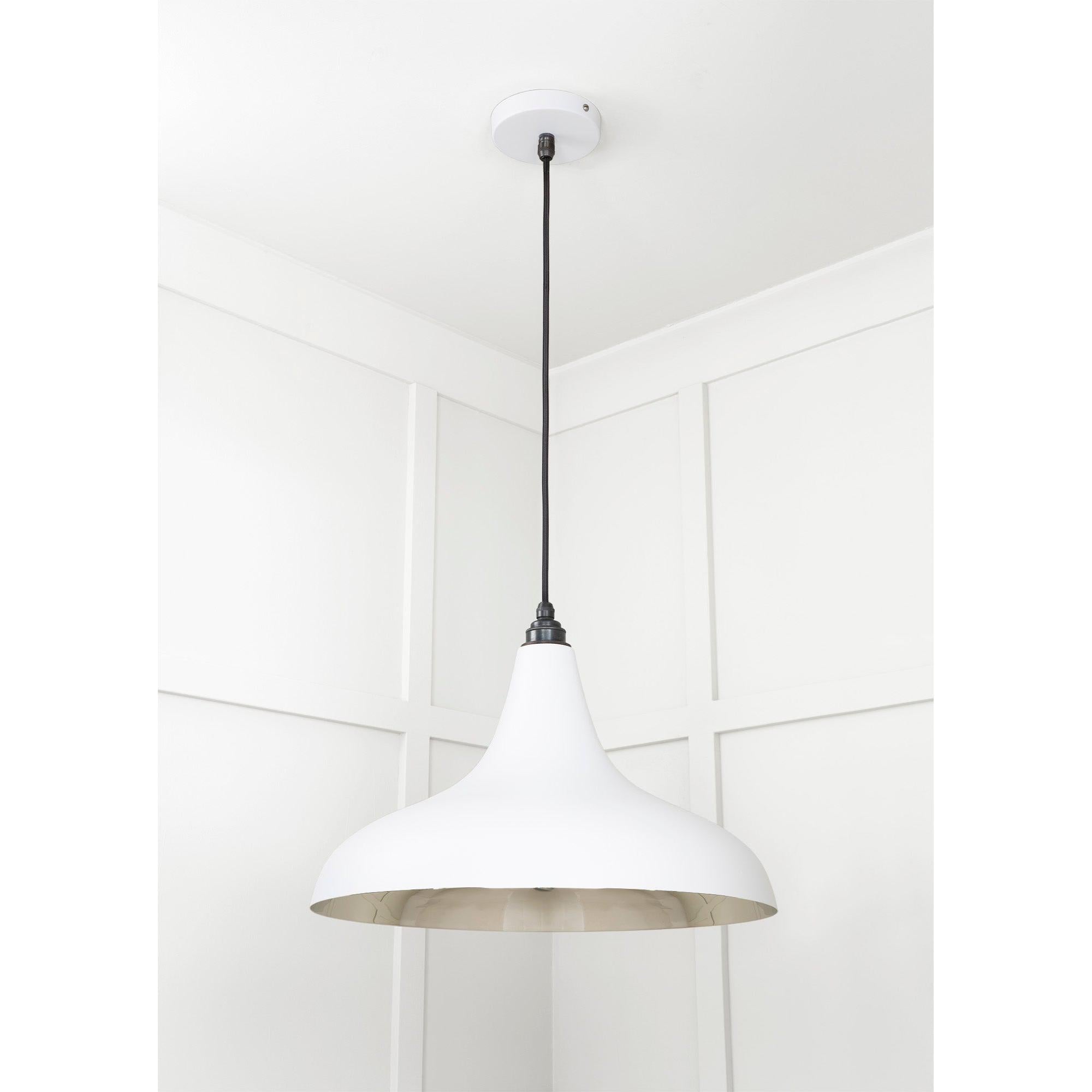 Smooth Nickel Frankley Pendant in Flock | From The Anvil - Ceiling Lights - From The Anvil - Yester Home