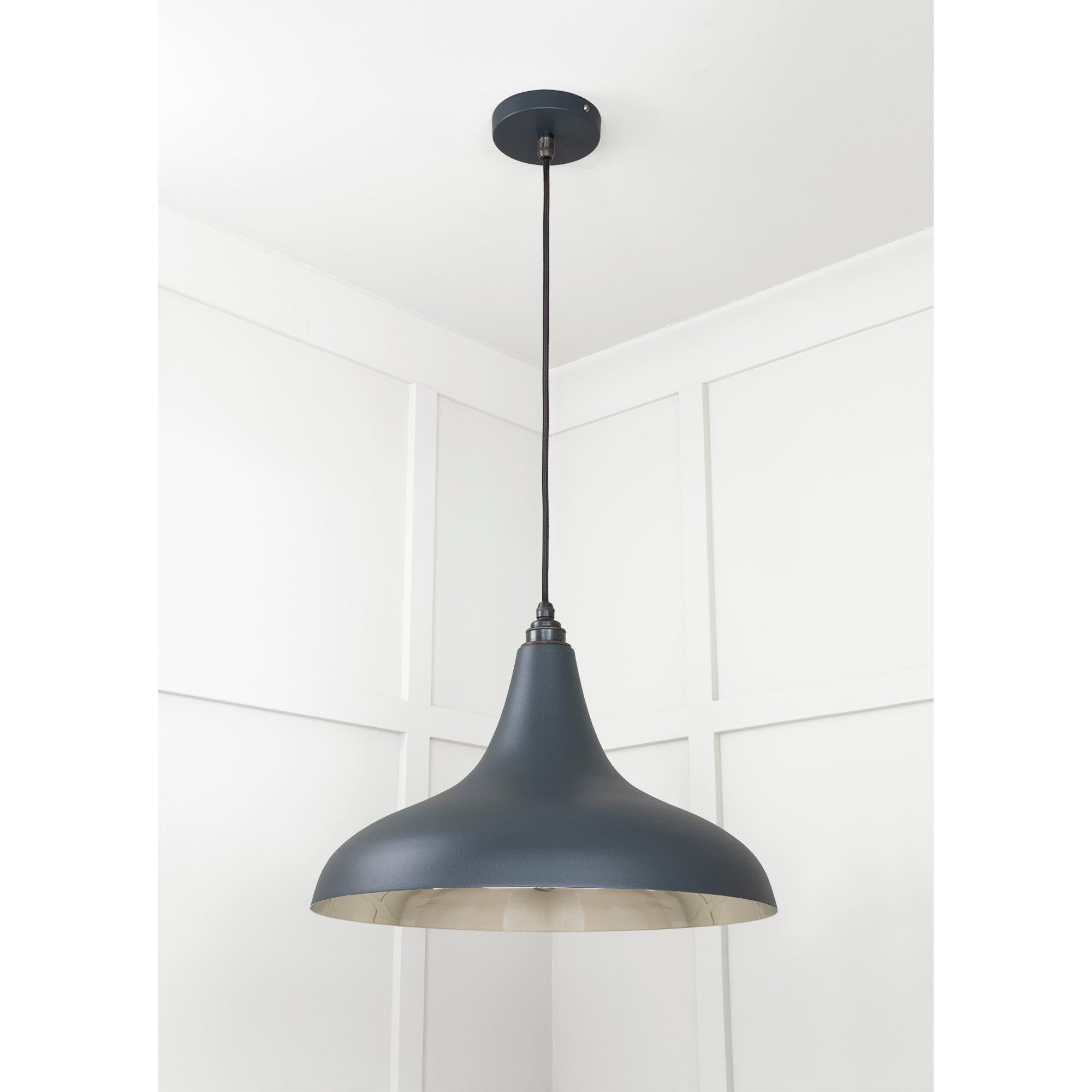 Smooth Nickel Frankley Pendant in Soot | From The Anvil - Ceiling Lights - From The Anvil - Yester Home