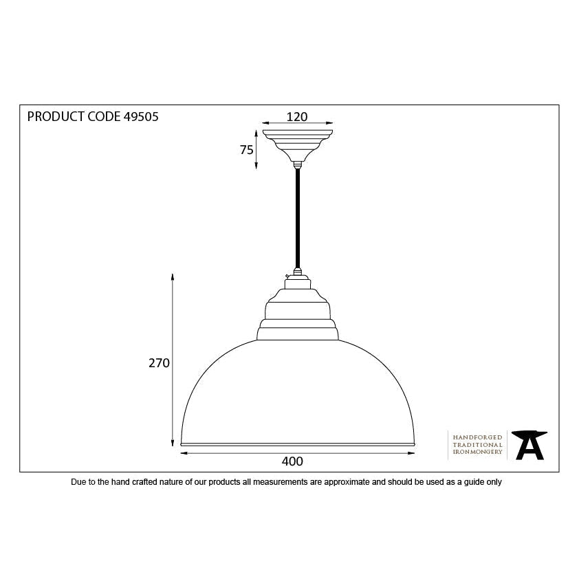 Smooth Nickel Harborne Pendant | From The Anvil-Harborne-Yester Home