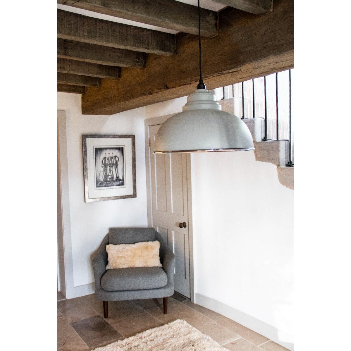 Smooth Nickel Harborne Pendant in Birch | From The Anvil-Harborne-Yester Home