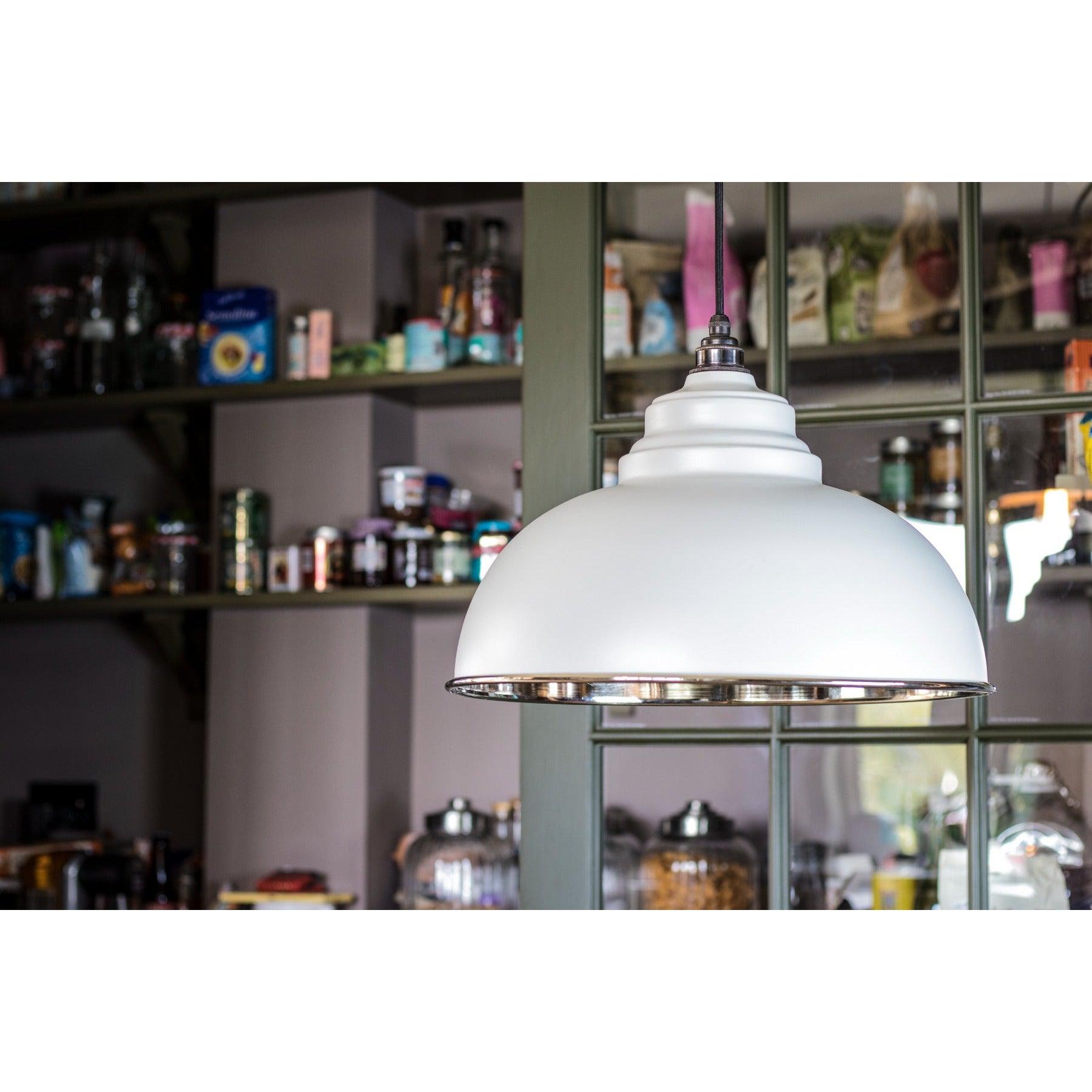 Smooth Nickel Harborne Pendant in Birch | From The Anvil-Harborne-Yester Home
