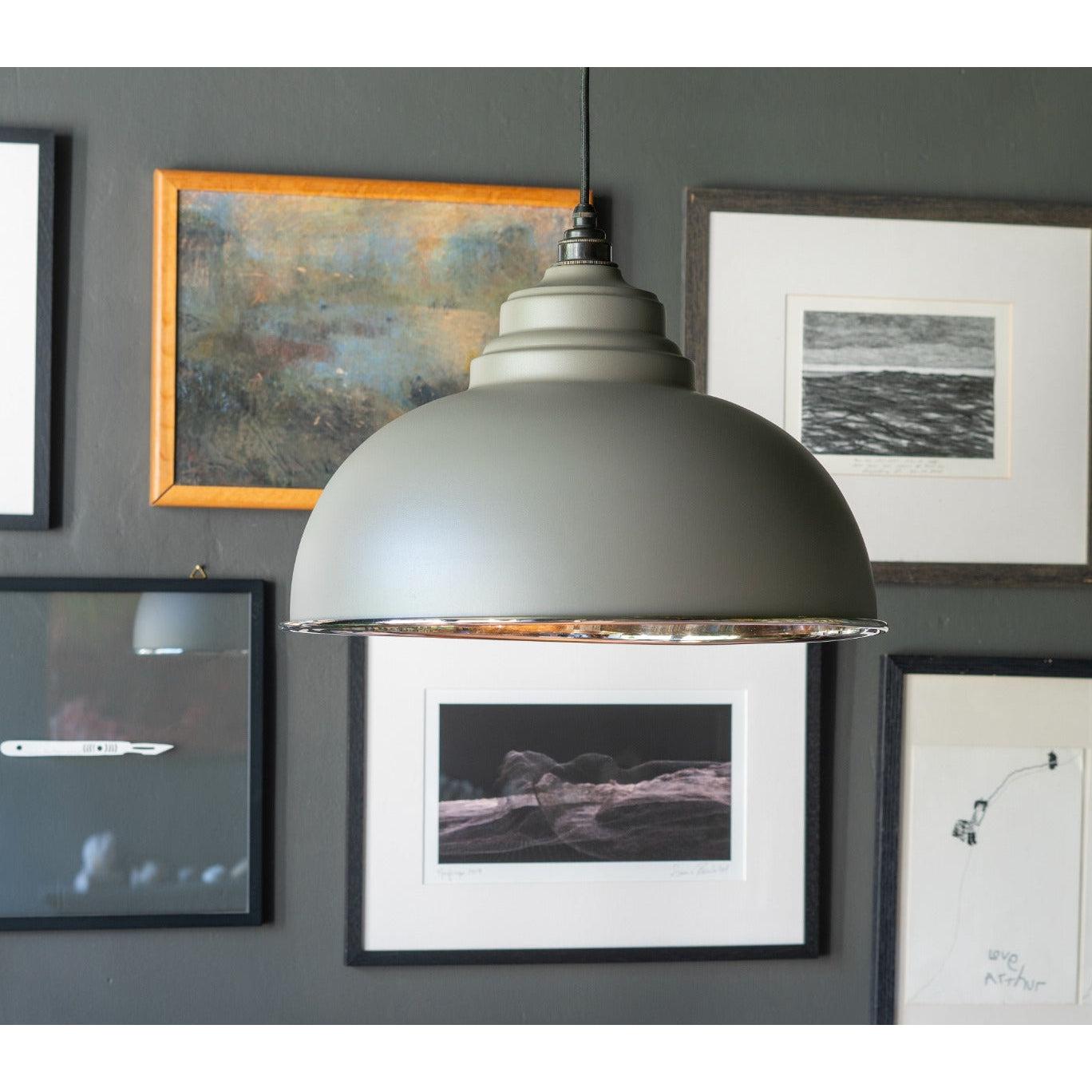 Smooth Nickel Harborne Pendant in Bluff | From The Anvil-Harborne-Yester Home