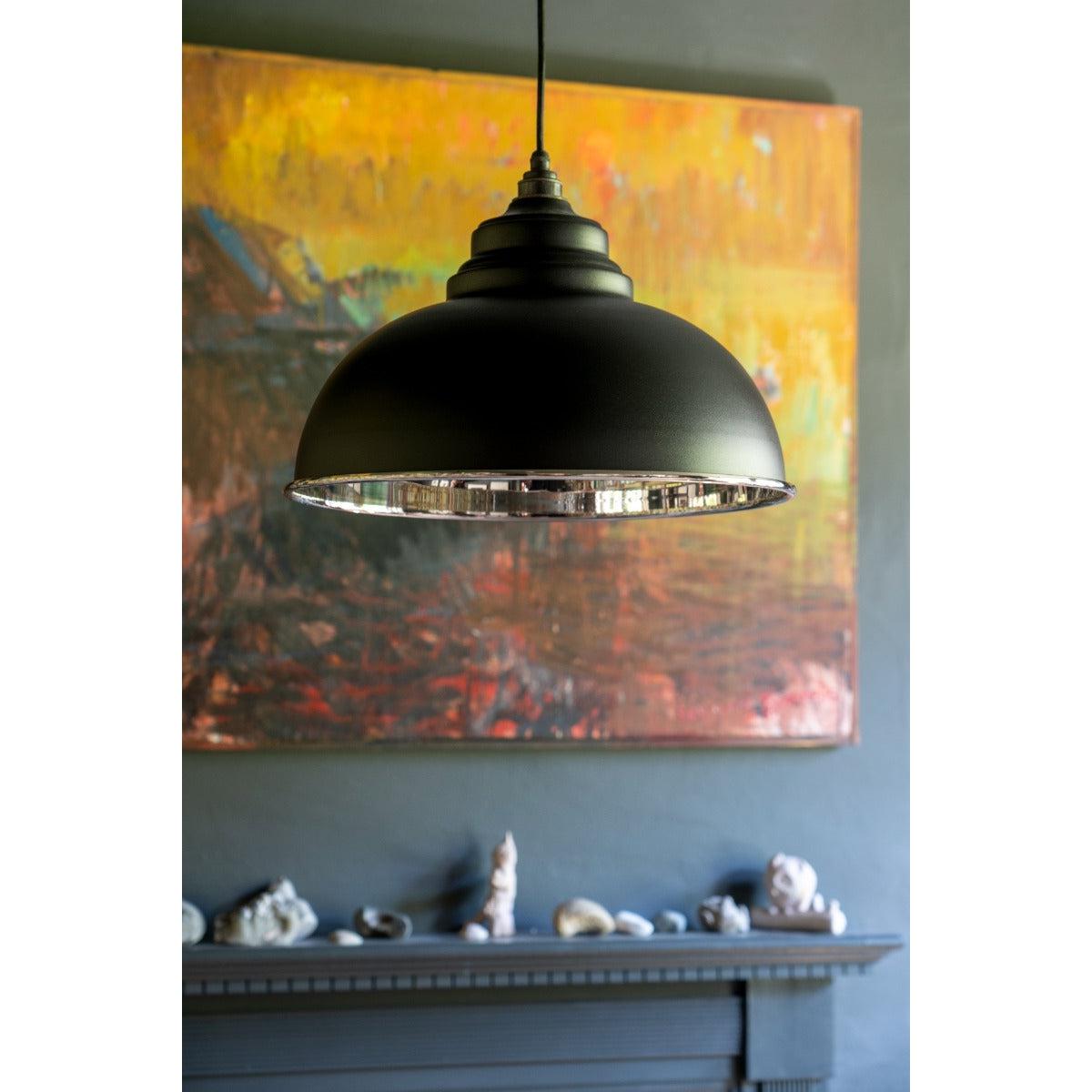 Smooth Nickel Harborne Pendant in Elan Black | From The Anvil-Harborne-Yester Home