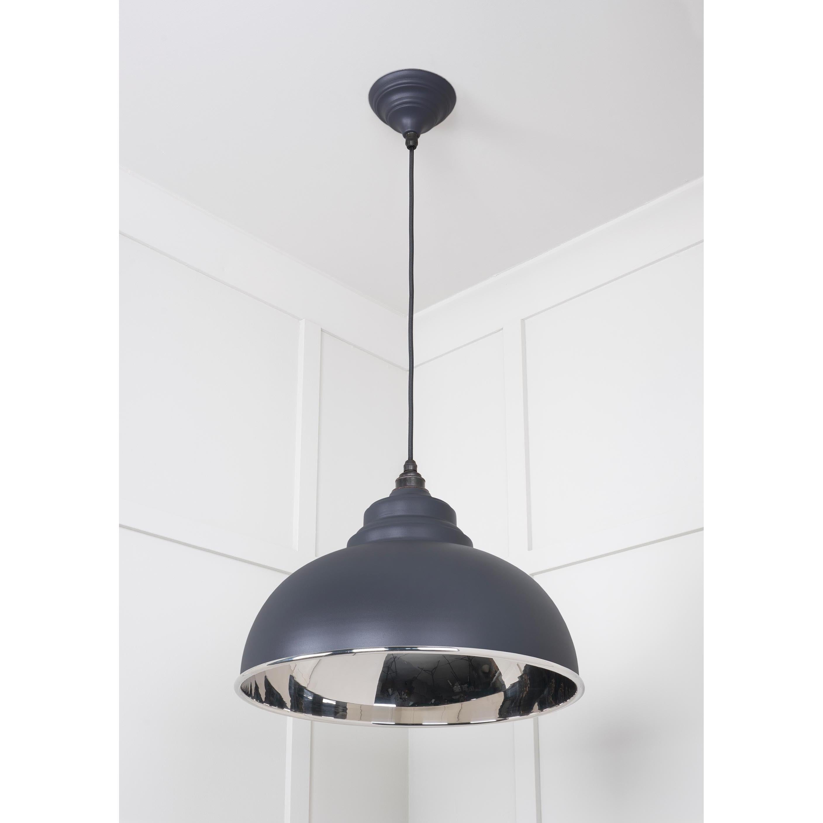 Smooth Nickel Harborne Pendant in Slate | From The Anvil - Harborne - From The Anvil - Yester Home