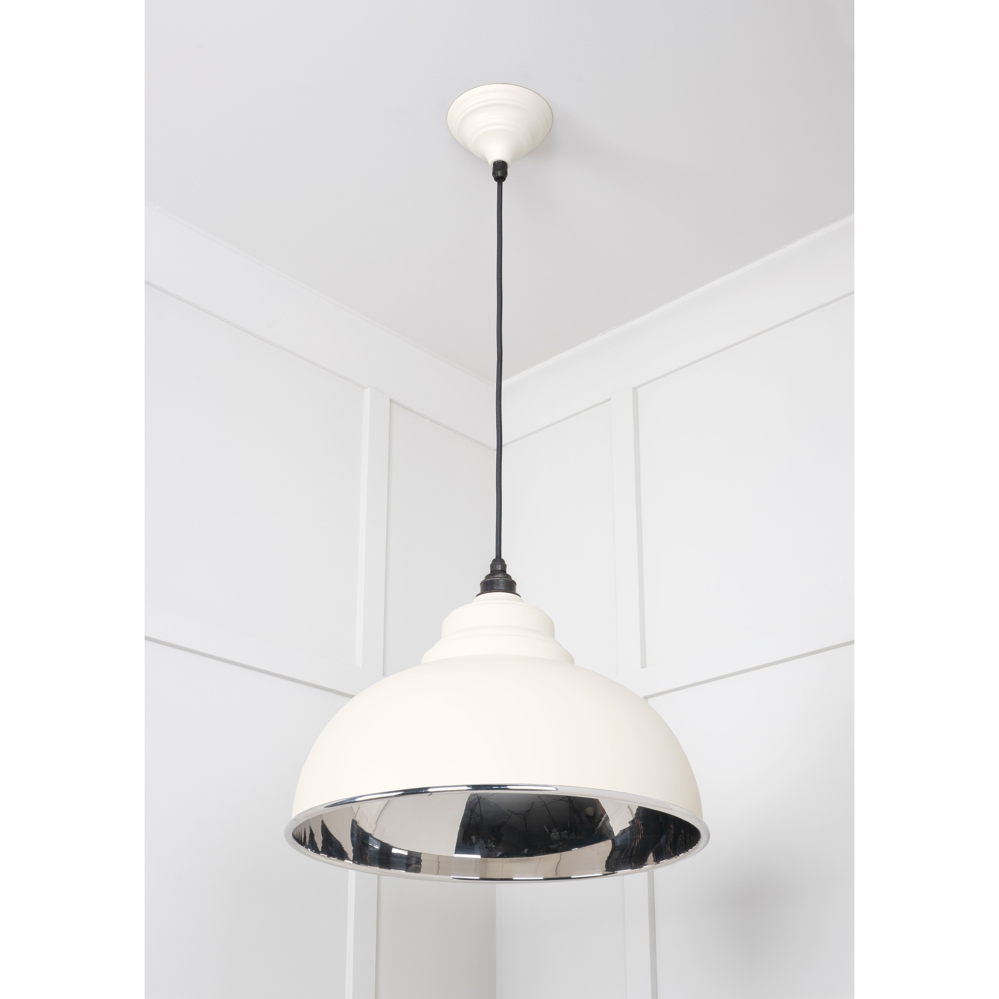 Smooth Nickel Harborne Pendant in Teasel | From The Anvil-Harborne-Yester Home