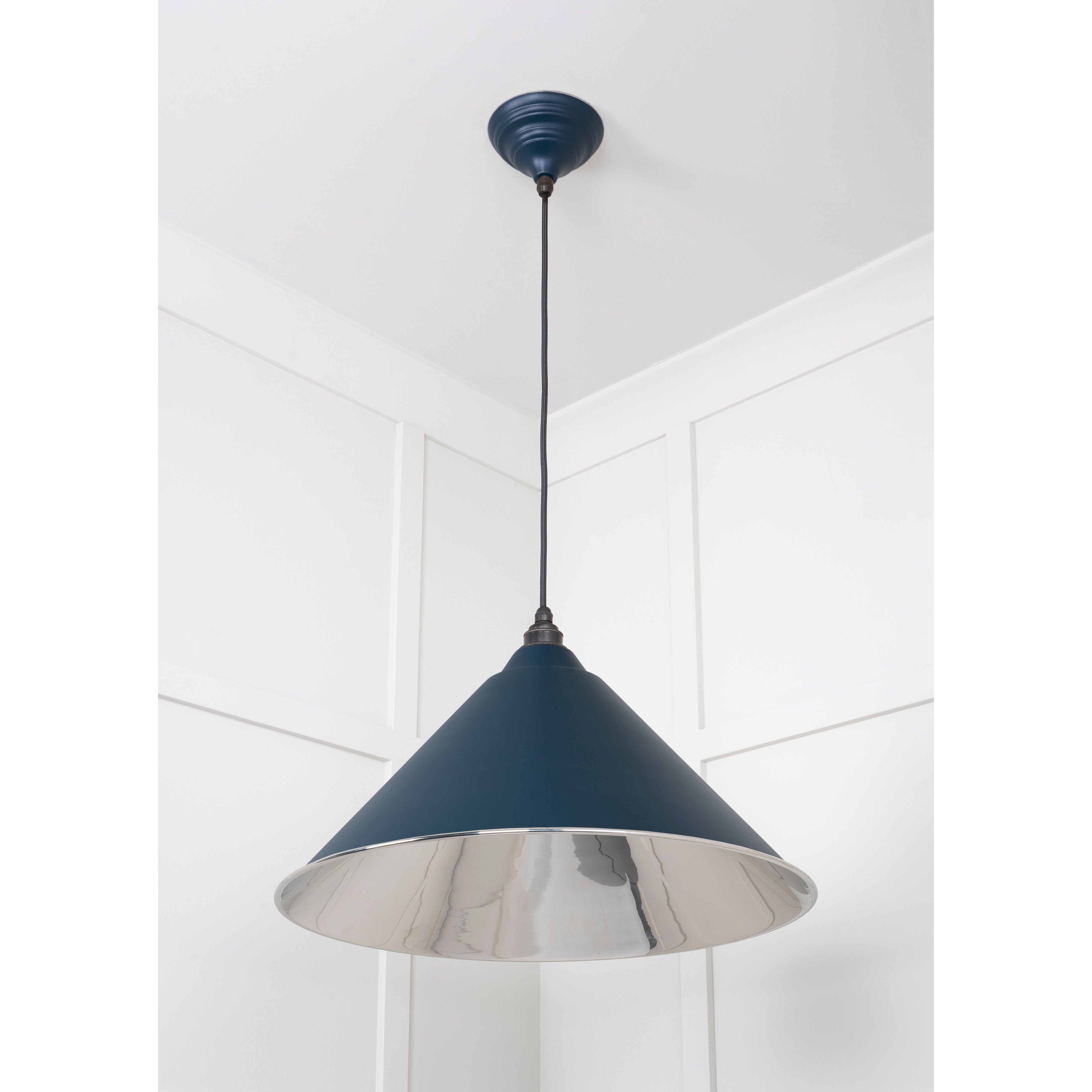 Smooth Nickel Hockley Pendant in Dusk | From The Anvil-Hockley-Yester Home