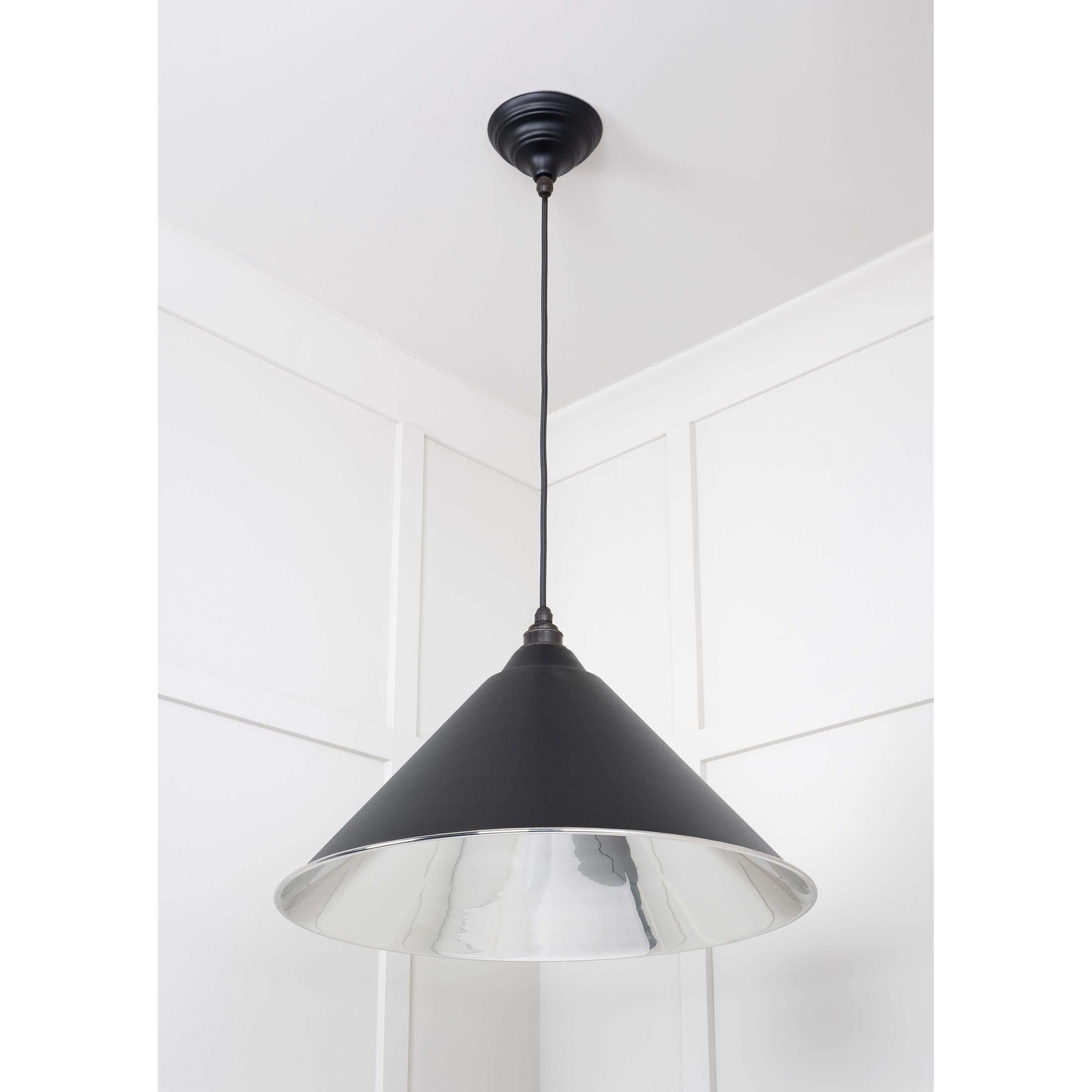 Smooth Nickel Hockley Pendant in Elan Black | From The Anvil - Hockley - From The Anvil - Yester Home
