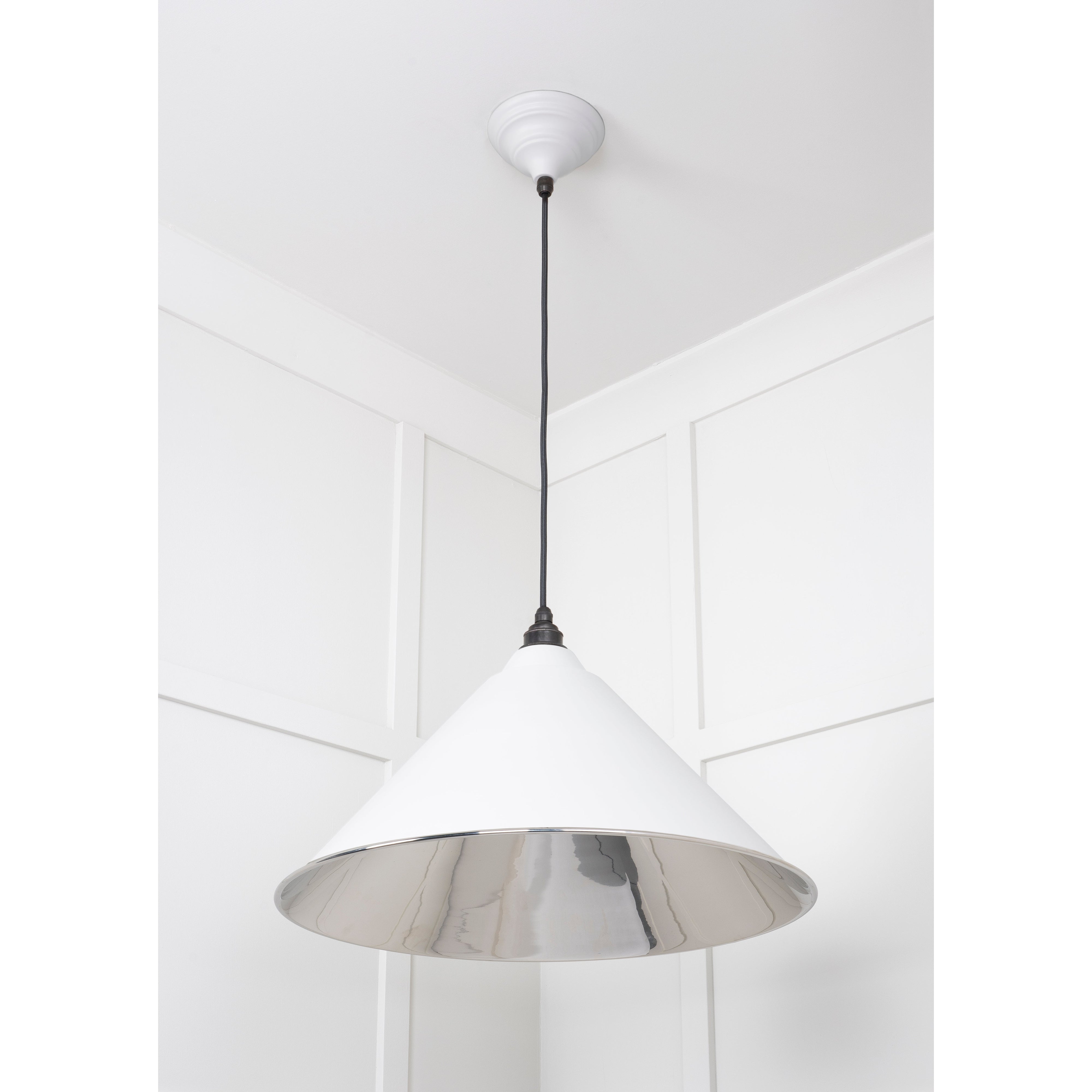 Smooth Nickel Hockley Pendant in Flock | From The Anvil-Hockley-Yester Home