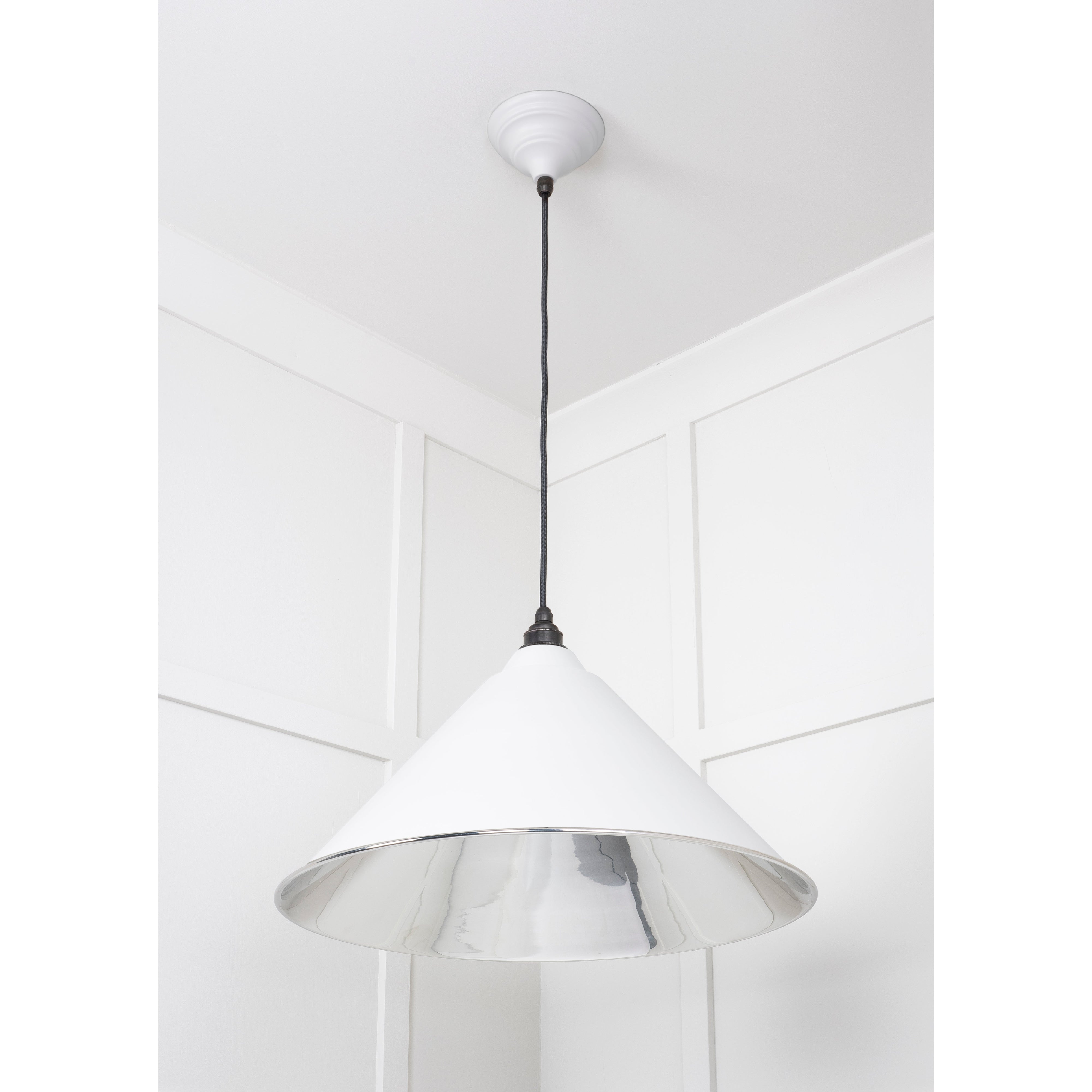 Smooth Nickel Hockley Pendant in Flock | From The Anvil-Hockley-Yester Home