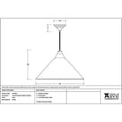 Smooth Nickel Hockley Pendant in Slate | From The Anvil - Hockley - From The Anvil - Yester Home