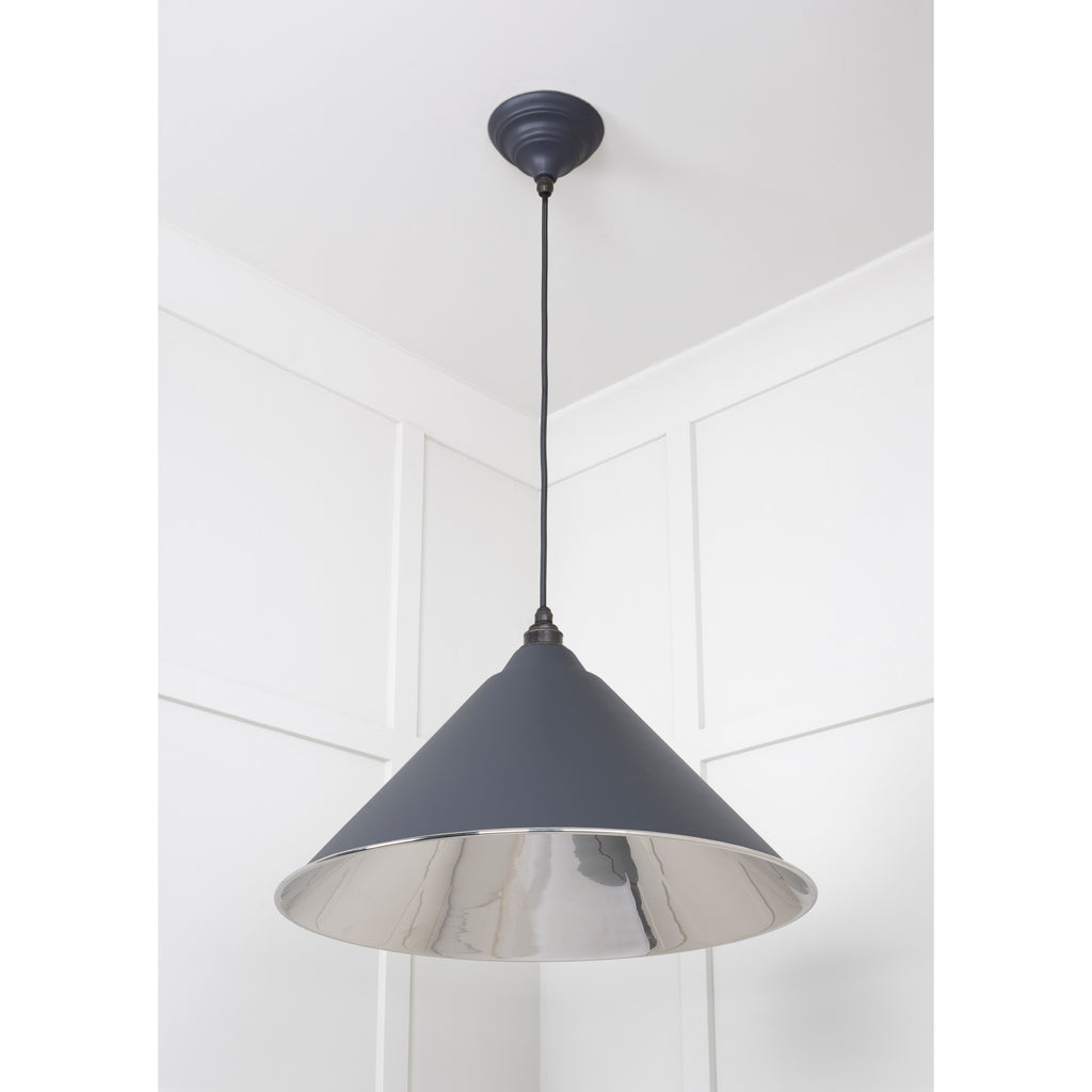 Smooth Nickel Hockley Pendant in Slate | From The Anvil-Hockley-Yester Home