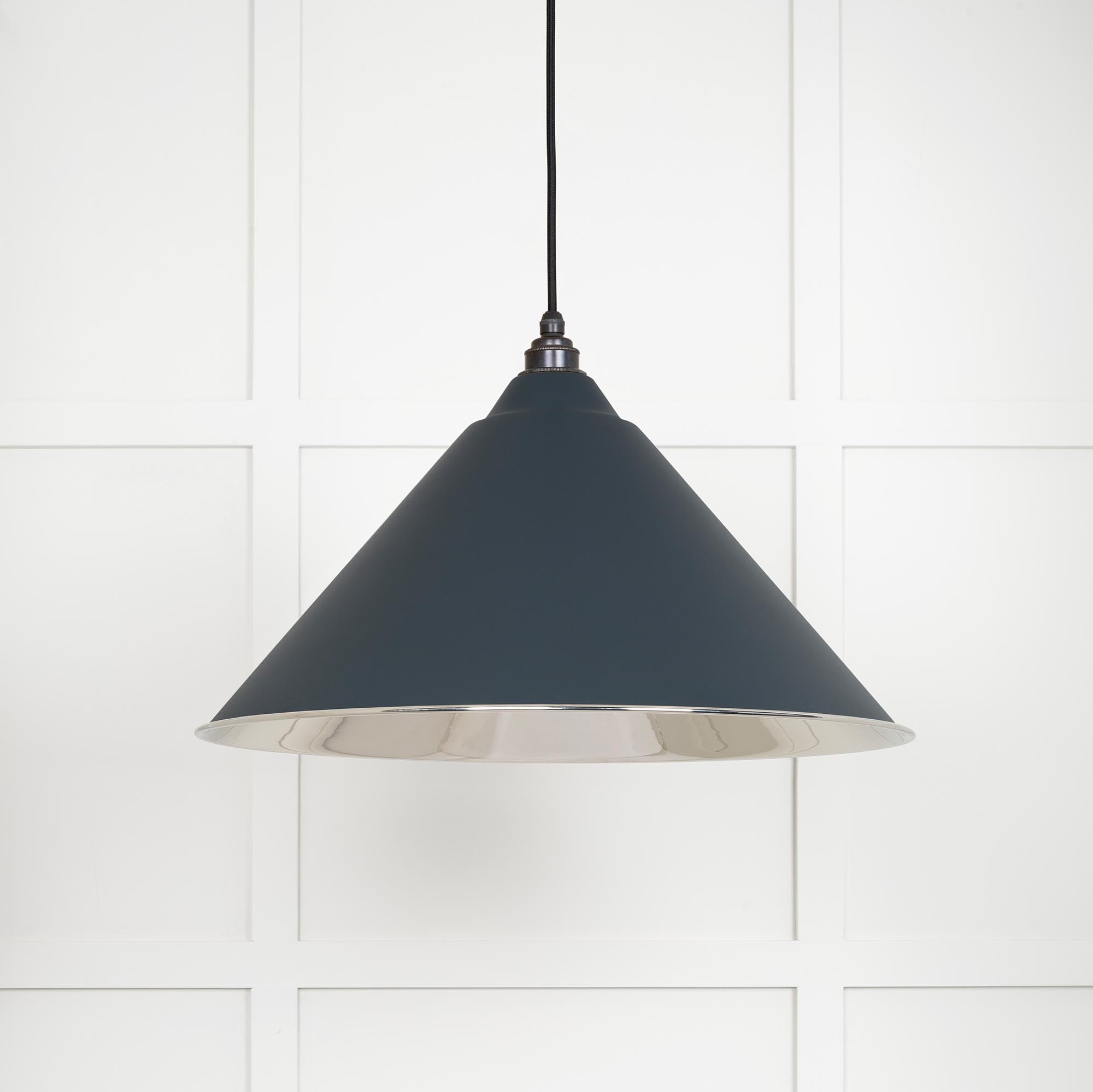 Smooth Nickel Hockley Pendant in Soot | From The Anvil - Hockley - From The Anvil - Yester Home