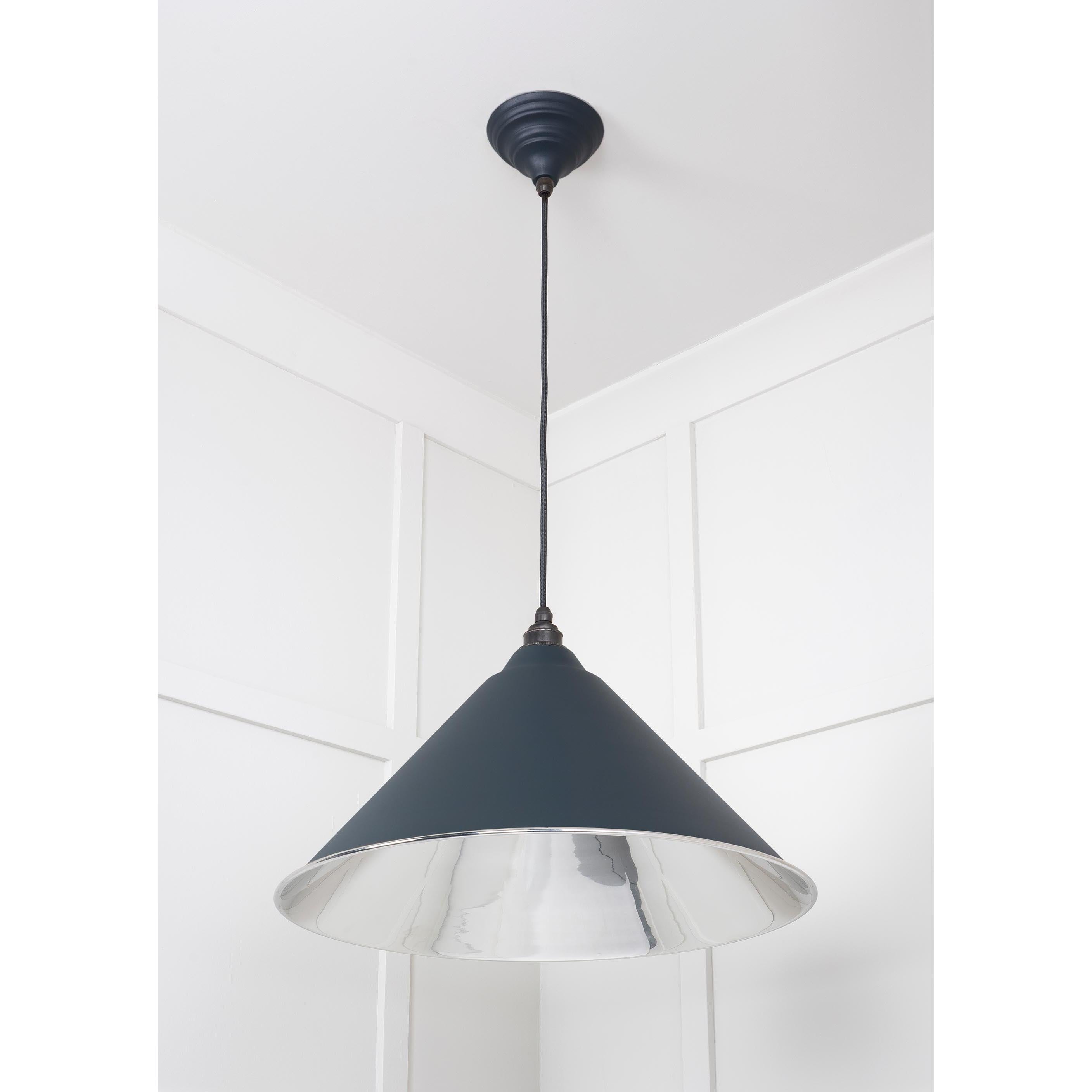 Smooth Nickel Hockley Pendant in Soot | From The Anvil - Hockley - From The Anvil - Yester Home