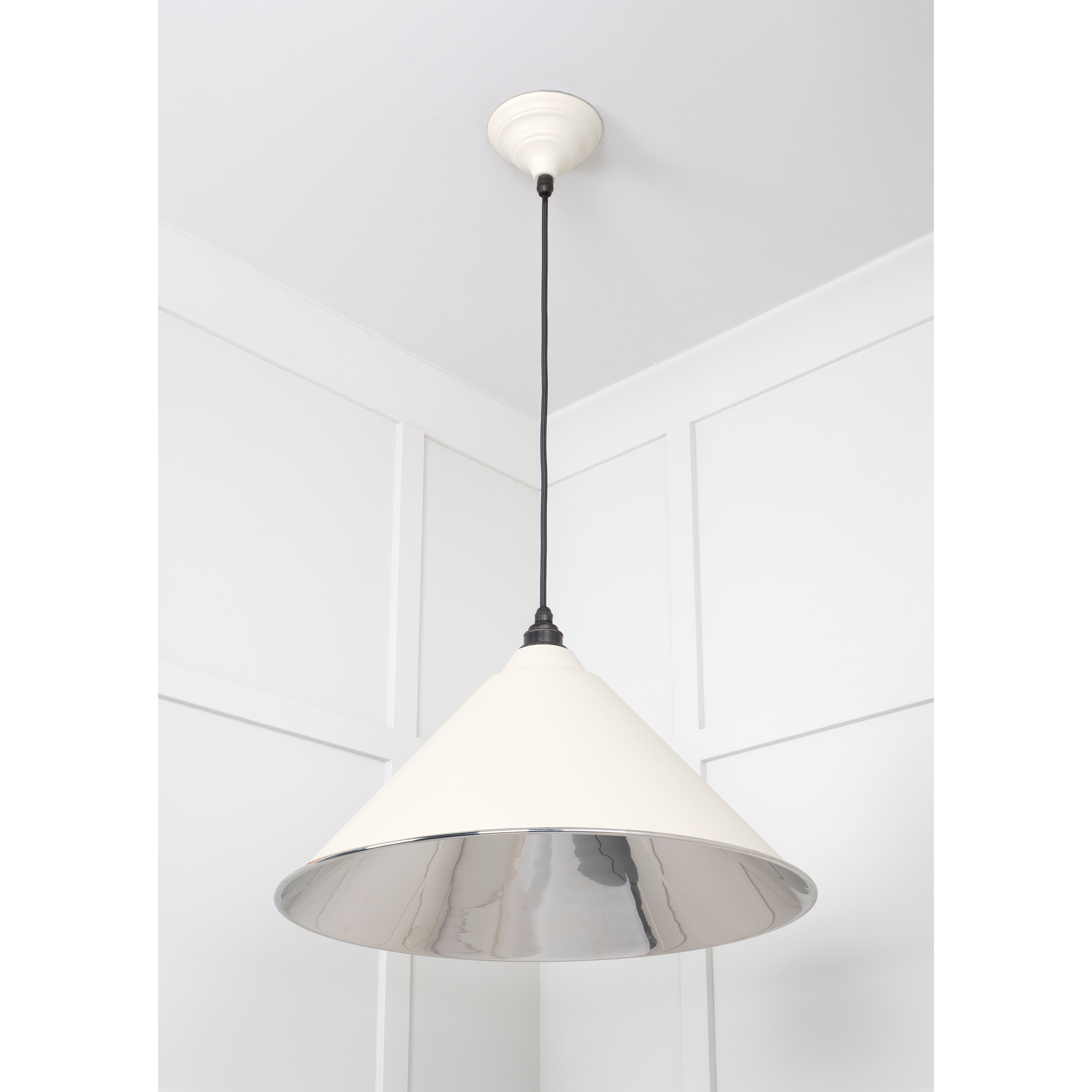 Smooth Nickel Hockley Pendant in Teasel | From The Anvil-Hockley-Yester Home