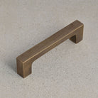 Solid Aged Brass Square Bar Pull Handles | 4 Sizes-Cabinet Handles-Yester Home