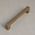 Solid Aged Brass Square Bar Pull Handles | 4 Sizes-Cabinet Handles-Yester Home