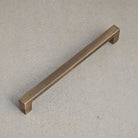 Solid Aged Brass Square Bar Pull Handles | 4 Sizes-Cabinet Handles-Yester Home