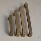 Solid Aged Brass Square Bar Pull Handles | 4 Sizes-Cabinet Handles-Yester Home