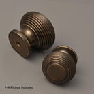 Solid Brass Beehive Cupboard Knobs-Cabinet Knobs-Yester Home