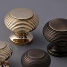 Solid Brass Beehive Cupboard Knobs-Cabinet Knobs-Yester Home