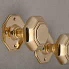 Solid Brass Georgian Mortice Door Knobs (Unsprung)-Mortice Knobs-Yester Home
