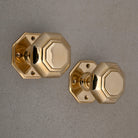 Solid Brass Georgian Mortice Door Knobs (Unsprung)-Mortice Knobs-Yester Home