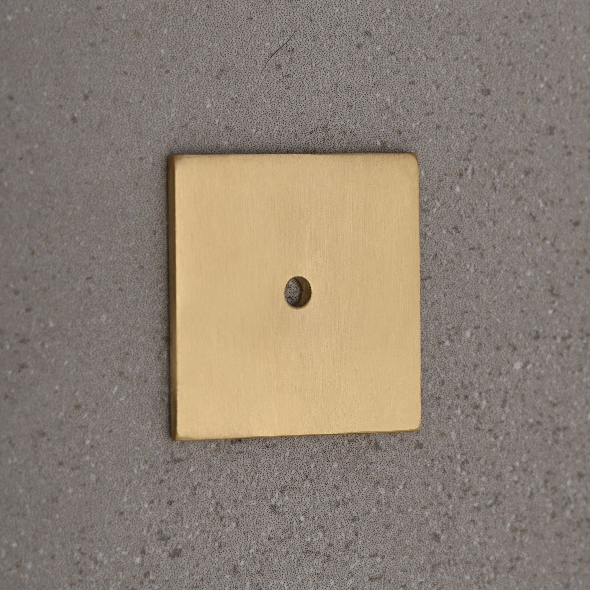 Square Brass Knob Backplate-Cabinet Knobs-Yester Home