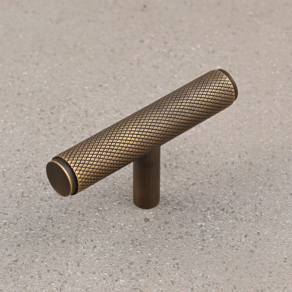 Solid Brass Knurled Cabinet Handles