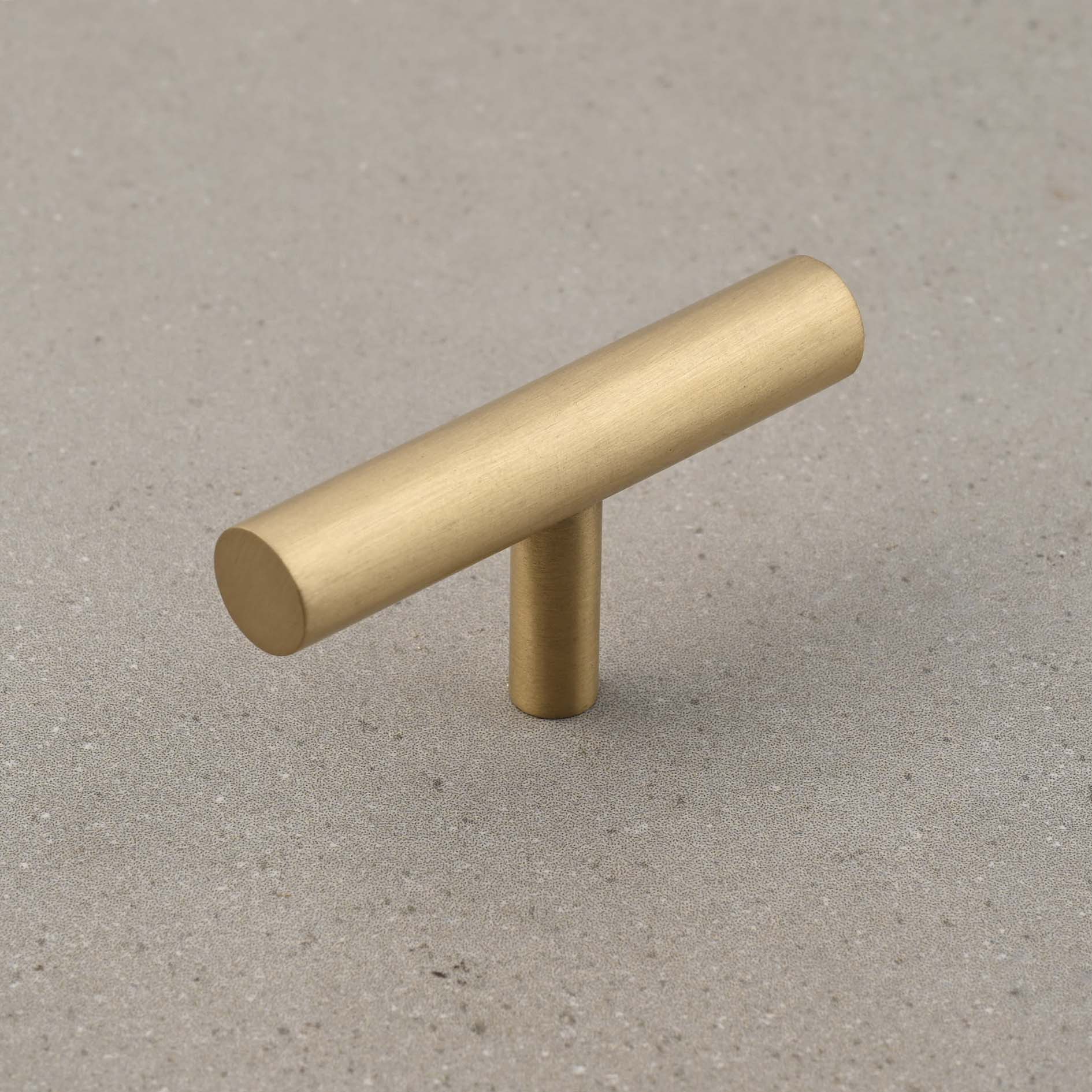Solid Brass Round Bar Cabinet Handles-Cabinet Handles-Yester Home