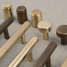 Solid Brass Round Bar Cabinet Handles-Cabinet Handles-Yester Home
