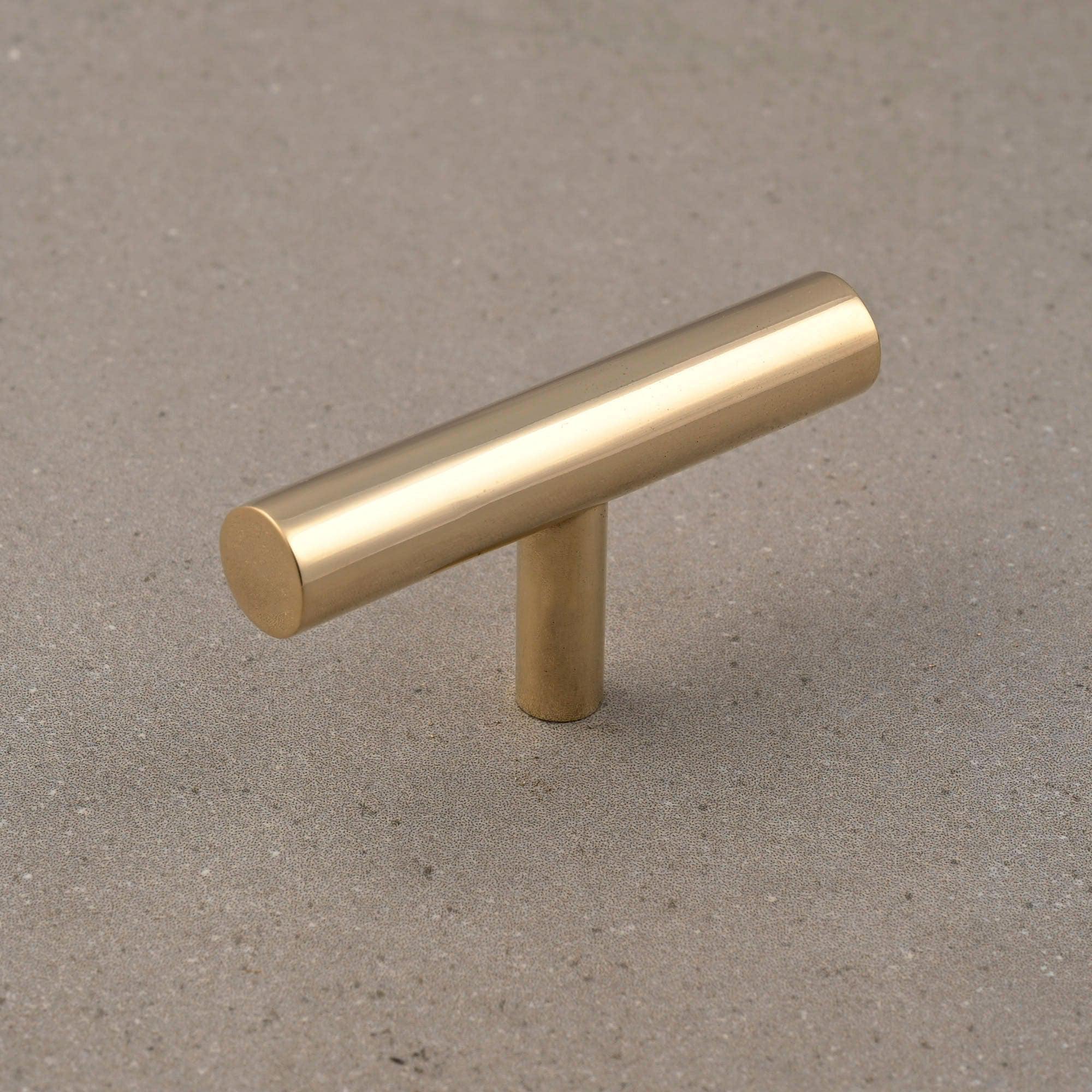 Solid Brass Round Bar Cabinet Handles-Cabinet Handles-Yester Home