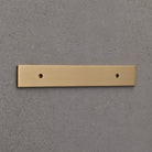 Solid Brushed Satin Brass Square Bar Pull Handles | 4 Sizes-Cabinet Handles-Yester Home