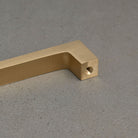 Solid Brushed Satin Brass Square Bar Pull Handles | 4 Sizes-Cabinet Handles-Yester Home