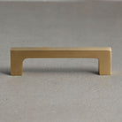 Solid Brushed Satin Brass Square Bar Pull Handles | 4 Sizes-Cabinet Handles-Yester Home