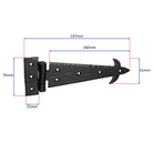Spike Arrow Hinge Matt Black-Hinges-Yester Home