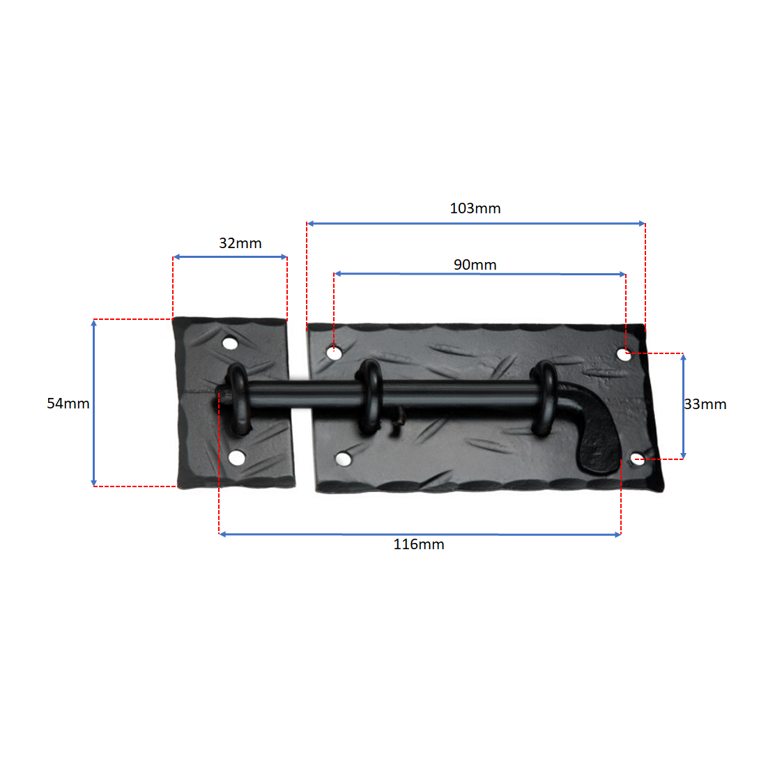 Spike Cabinet Lock Small Matt Black-Cabinet Locks-Yester Home